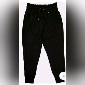 Uniquely Lorna Jane Women's M Black Activewear Joggers Pant Drawstring Pockets